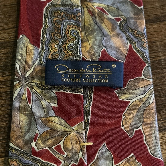 OSCAR DE LA RENTA/MORTON THOMAS Floral Ties - Silk - USA Vintage - Picture 6 of 6